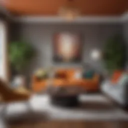 A beautifully designed living room showcasing harmonious color combinations.