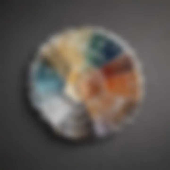 Palette of color swatches representing various paint options for interiors.