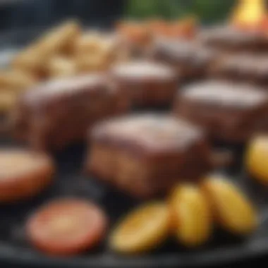 Gourmet BBQ Dishes Highlighting Quality Close-up of gourmet barbecue dishes demonstrating quality
