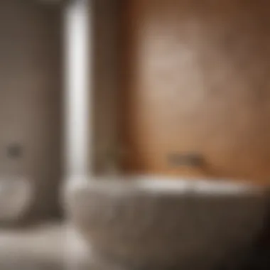 Textural Excellence in Luxury Bathrooms Close-up of premium bathroom materials showcasing texture and quality