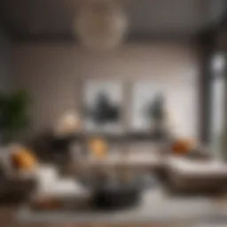 Elegant living room showcasing a modern color palette