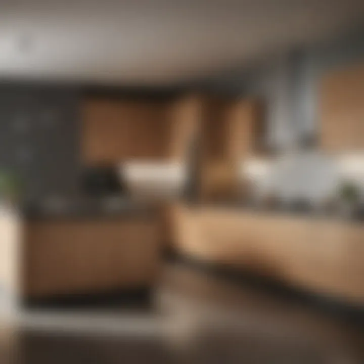 Modern Kitchen Featuring Oak Cabinets and Stylish Decor