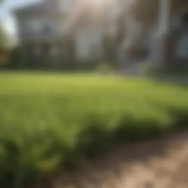 Thriving Lawn After Fertilization Healthy lawn thriving after fertilization