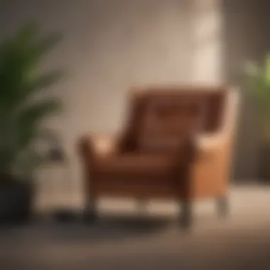 Stylish Pleather Armchair Stylish pleather armchair accenting a contemporary decor