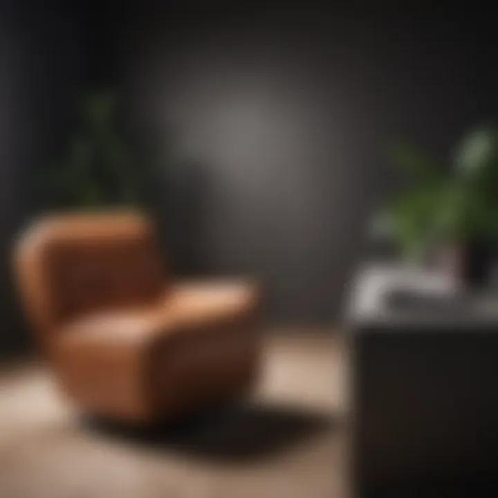 Sustainable pleather options displayed in a chic showroom