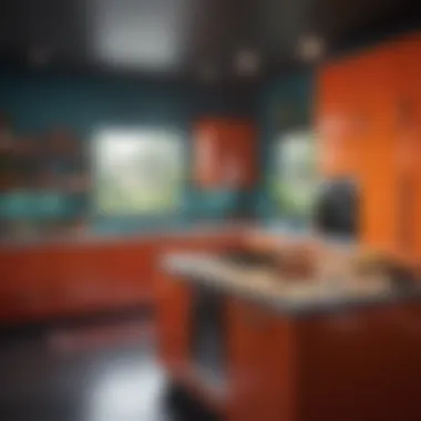 Vibrant kitchen highlighting bold color use