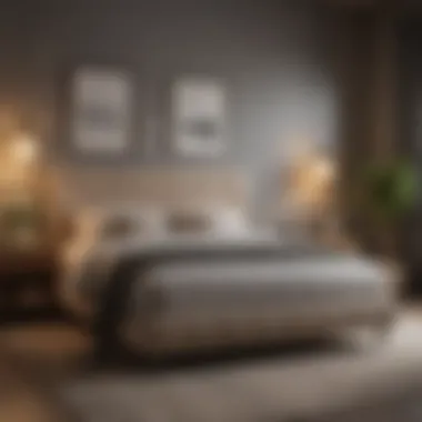 Stylish Upholstered Bed Frame Chic upholstered bed frame complementing a stylish bedroom