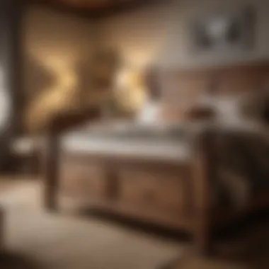 Warm Rustic Bedroom Set Cozy rustic bedroom set with warm wood accents