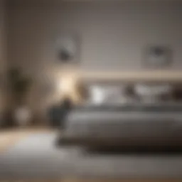 Elegant minimalist bedroom set featuring a sleek design