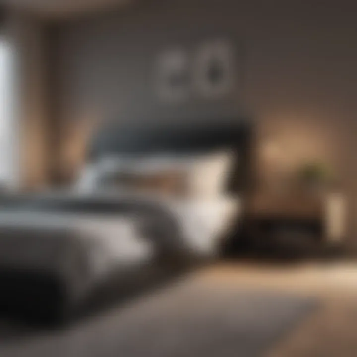 Modern bedroom set with contemporary design elements