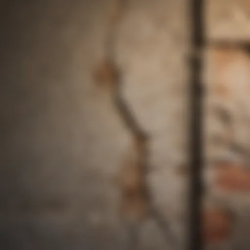 Cracks in a residential wall indicating potential structural issues