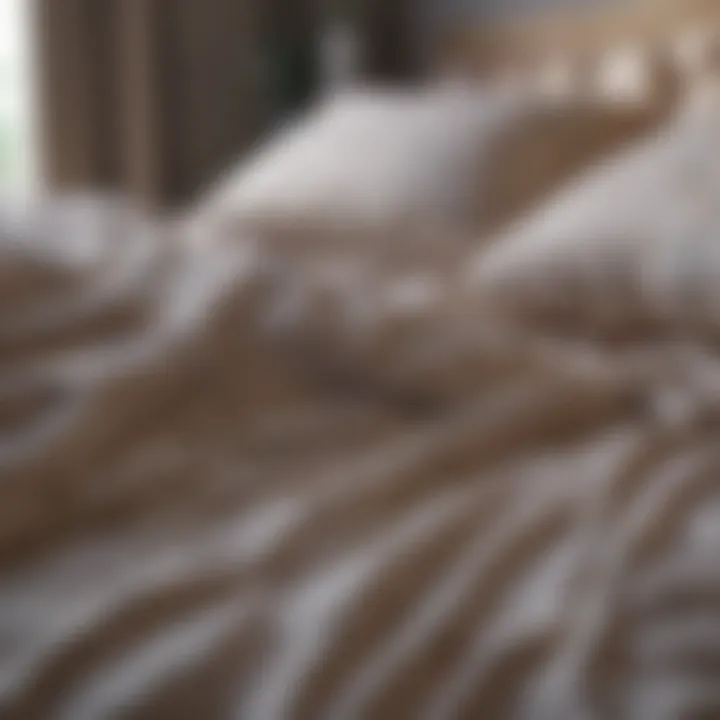 A variety of bedding materials emphasizing quality and craftsmanship