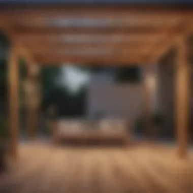 Stylish Wooden Patio Cover Stylish wooden patio cover with elegant design