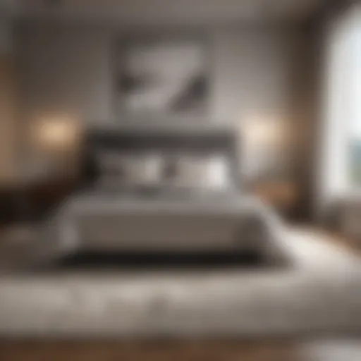Luxurious bedroom with a plush rug adding warmth and comfort