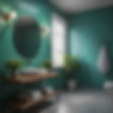 Calming blues and greens creating a serene atmosphere