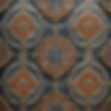 A close-up view of elegant ceramic tiles showcasing intricate patterns