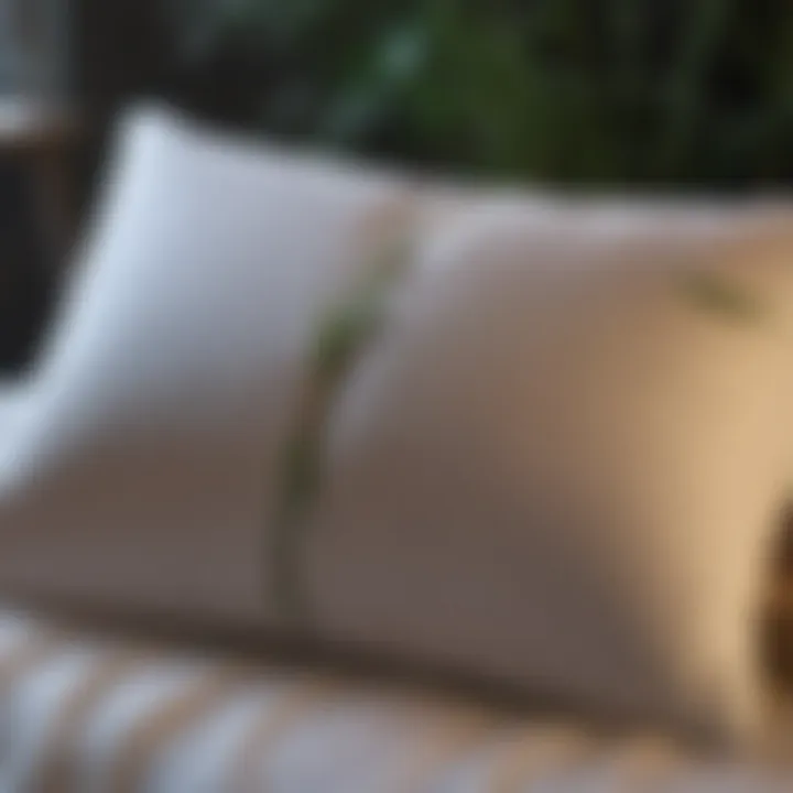 Bamboo pillow showcasing breathability and moisture control