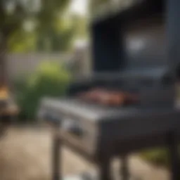 Elegant three burner BBQ grill with sleek design