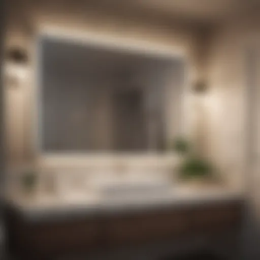 Elegant bathroom vanity lighting with mirrored surface