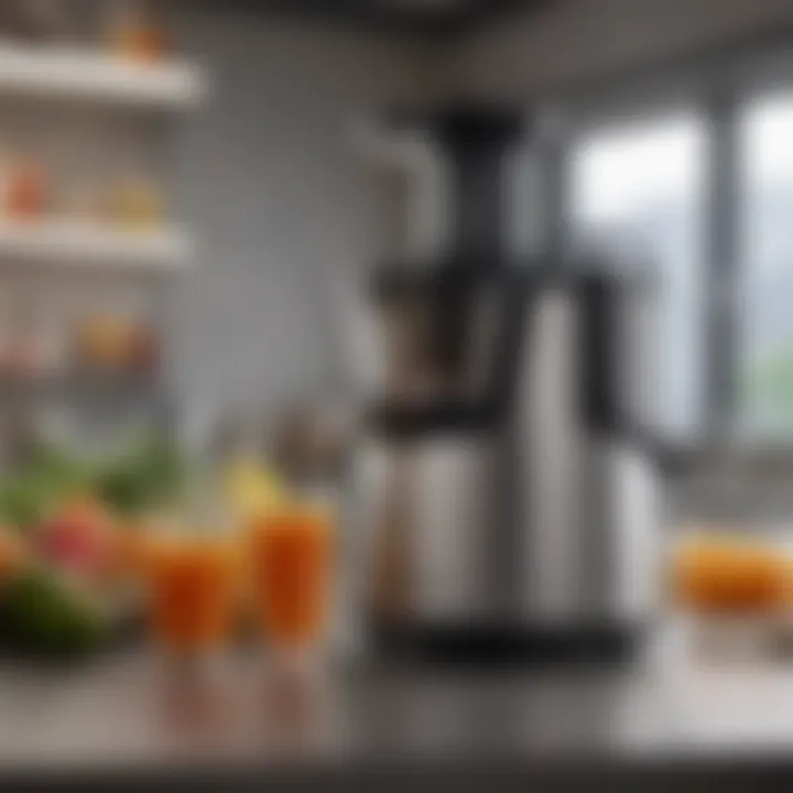 User-friendly features of a centrifugal juicer