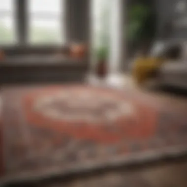 Stylish king size rug showcasing trending color palette