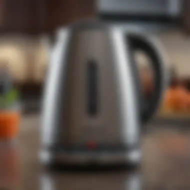 Innovative Features of Macy's Electric Tea Kettle Close-up view of Macy's electric tea kettle's innovative features