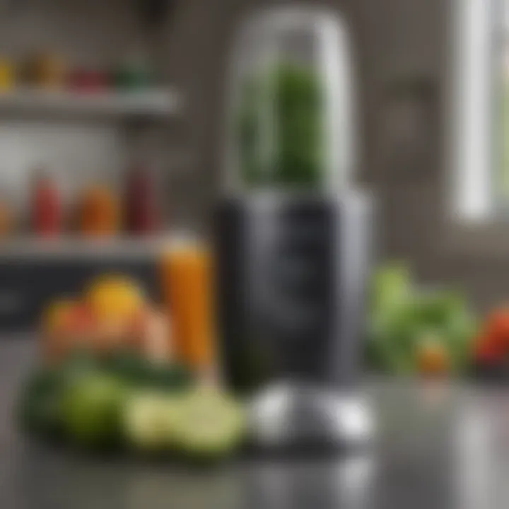 Close-up of the Nutribullet Bluetooth interface showcasing technology