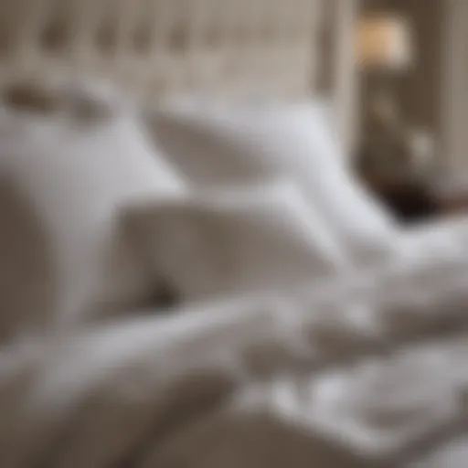 Luxurious bedding arrangement showcasing soft sheets