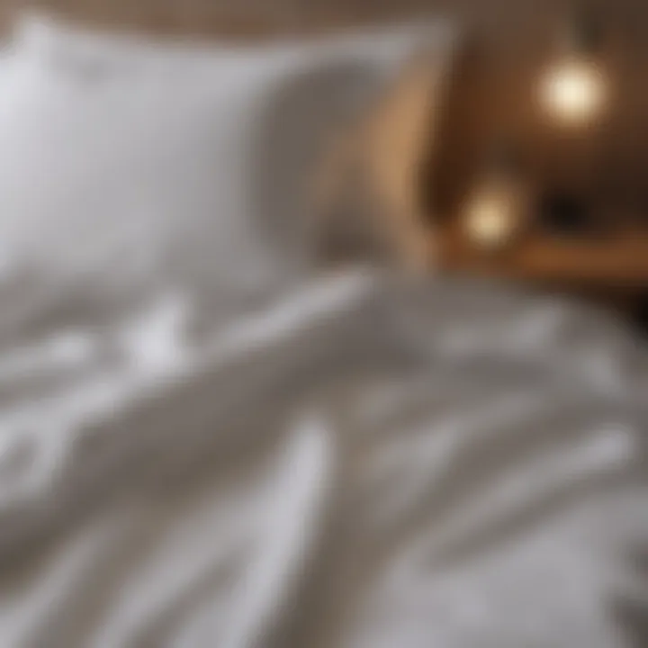 Various types of bed sheets displayed for comparison