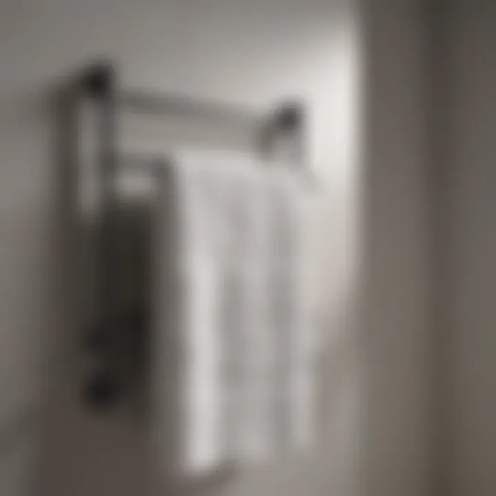 Customized roll-up towel rack with unique design elements