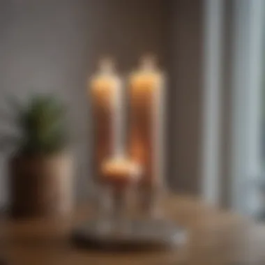 Elegant Dipteek candle arrangement in a minimalist setting