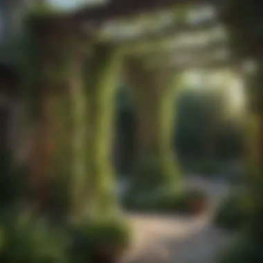 Aesthetic trellis enhancing outdoor space