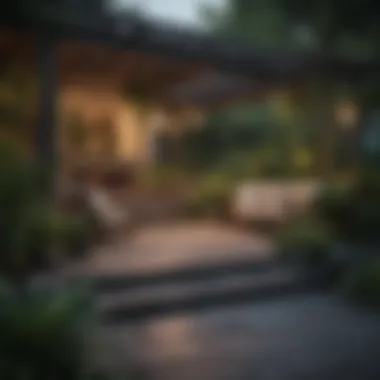 Outdoor Oasis: Merging Nature with Design Inviting outdoor space featuring tasteful decor and plants