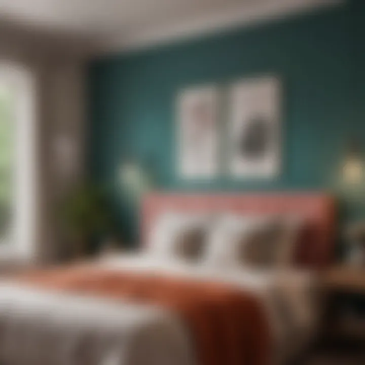 Trendy twin bedroom featuring a harmonious color palette