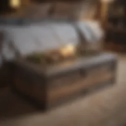 Creative under bed storage with decorative boxes