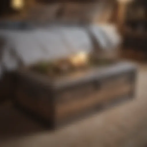 Creative under bed storage with decorative boxes