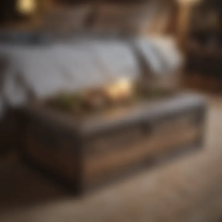 Creative under bed storage with decorative boxes