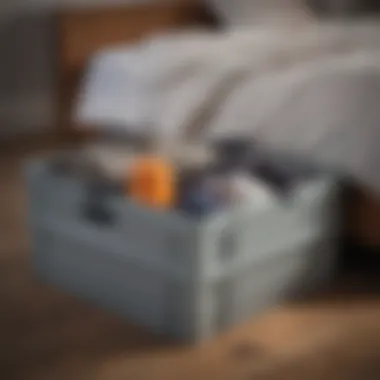 Aesthetic under bed storage solutions with stylish bins