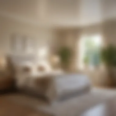 Cozy Bedroom in Warm White Tones Cozy bedroom featuring various shades of warm white