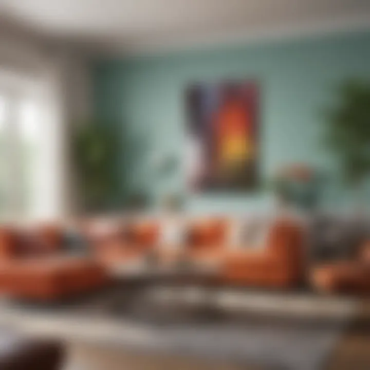 Bright living room with uplifting color schemes