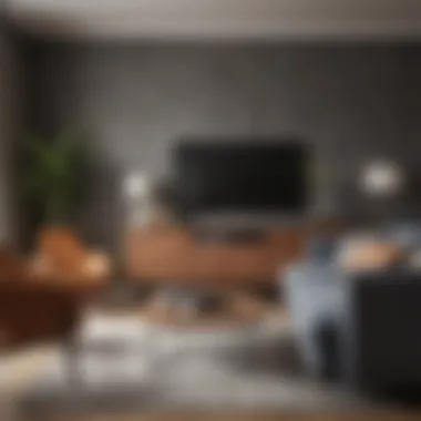 Cohesive Design: Furniture and Wallpaper Harmony Cohesive interior design with furniture and wallpaper synergy