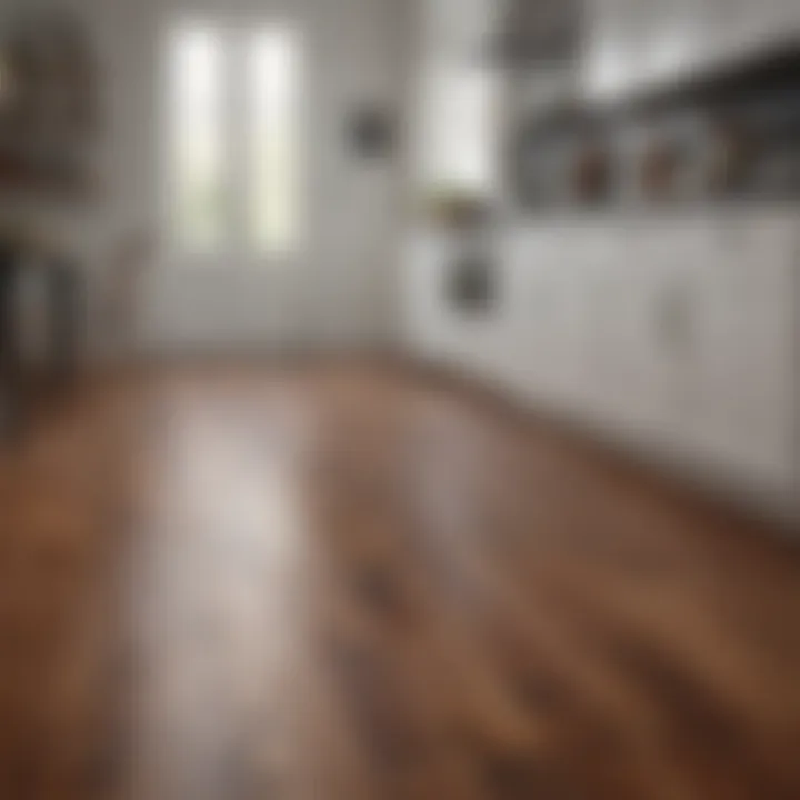 Elegant hardwood flooring enhancing kitchen warmth