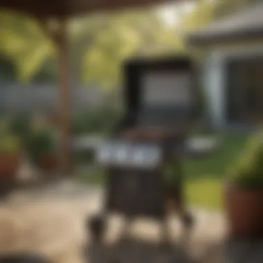 Weber Compact Gas Grill in Outdoor Ambiance Weber Compact Gas Grill in a picturesque outdoor setting ready for use