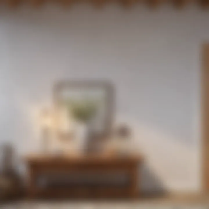 Diverse materials used in white farmhouse wall decor.