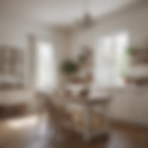 Elegant white farmhouse wall decor showcasing rustic charm.