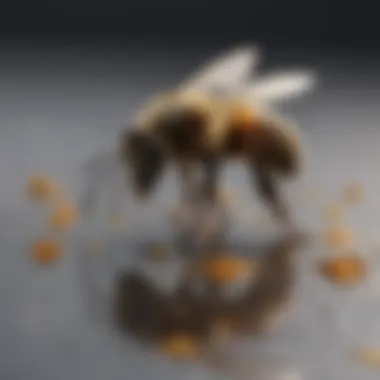 Indicators of Bee Mortality Dying bee on a surface indicating immediate mortality