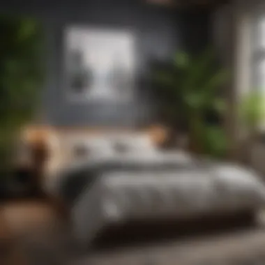 Cozy bedroom with plants enhancing positive energy