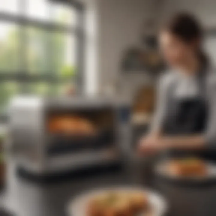 Illustration of customer reviews highlighting satisfaction with Breville Air Fryer