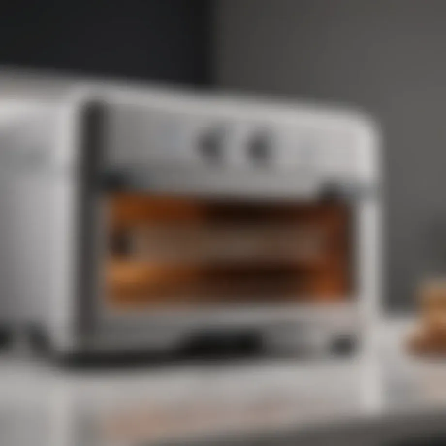 Close-up view of the Breville Air Fryer Toaster Oven showcasing its sleek design