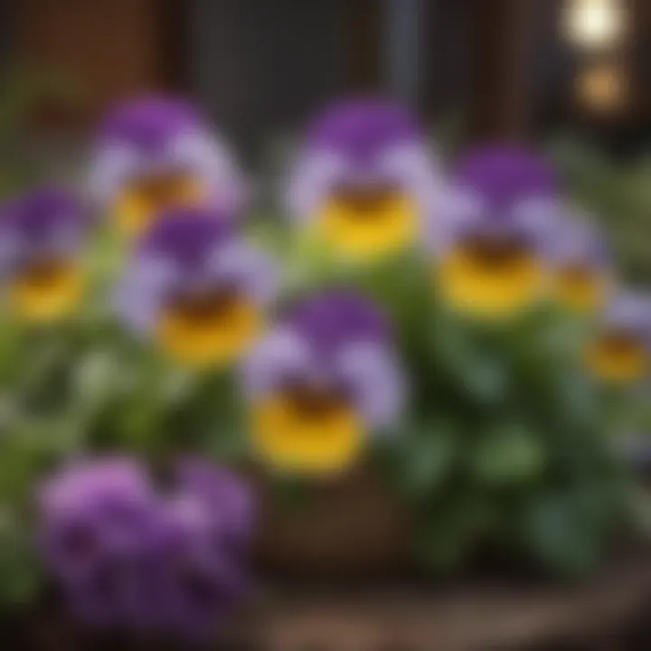 Delicate pansies blooming in a garden, perfect for homes with pets.